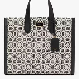 NWT Kate Spade Manhattan Spade Flower Monogram Tweed Large Tote Purse